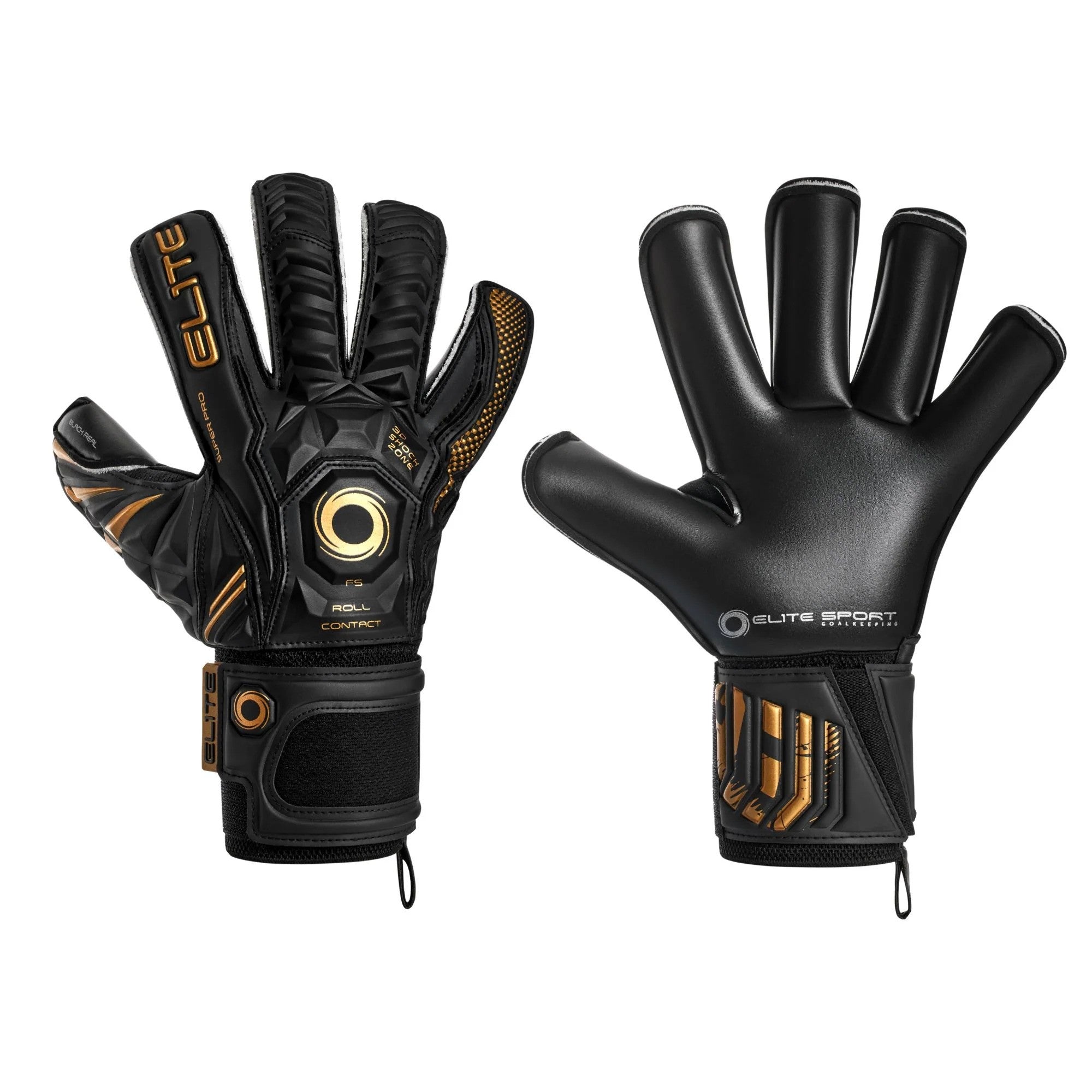 Elite Black Real 24/25 Goalkeeper Gloves
